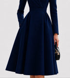 Formal Dresses Women Fit and Flare Coat Dress Midi | Lena