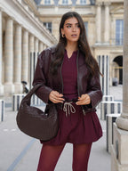 Woven Handbag | Medium Braided Bag | Faux Leather, Everyday