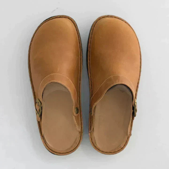 Marlowe | Men Leather Orthopedic Clogs Non-Slip