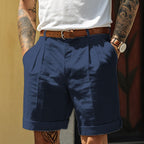 Bea | Men's Linen Cotton Shorts | Relaxed Fit, Breathable | White, Black, Beige, Blue, Green