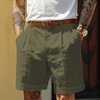 Bea | Men's Linen Cotton Shorts | Relaxed Fit, Breathable | White, Black, Beige, Blue, Green