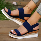 Women Platform Sandals Elastic Straps