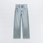 Xena | Women's Ripped Jeans | Vintage, Straight Leg, Light Blue Denim